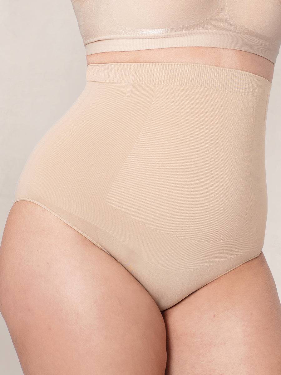 Beige high-waisted shaper panty for everyday wear