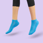 Grey | Light Blue | White Sneaker Socks For Men and Women made from Pure Cotton 3 x PAIR