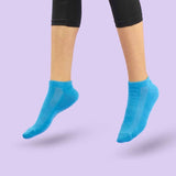 Grey | Light Blue | White Sneaker Socks For Men and Women made from Pure Cotton 3 x PAIR