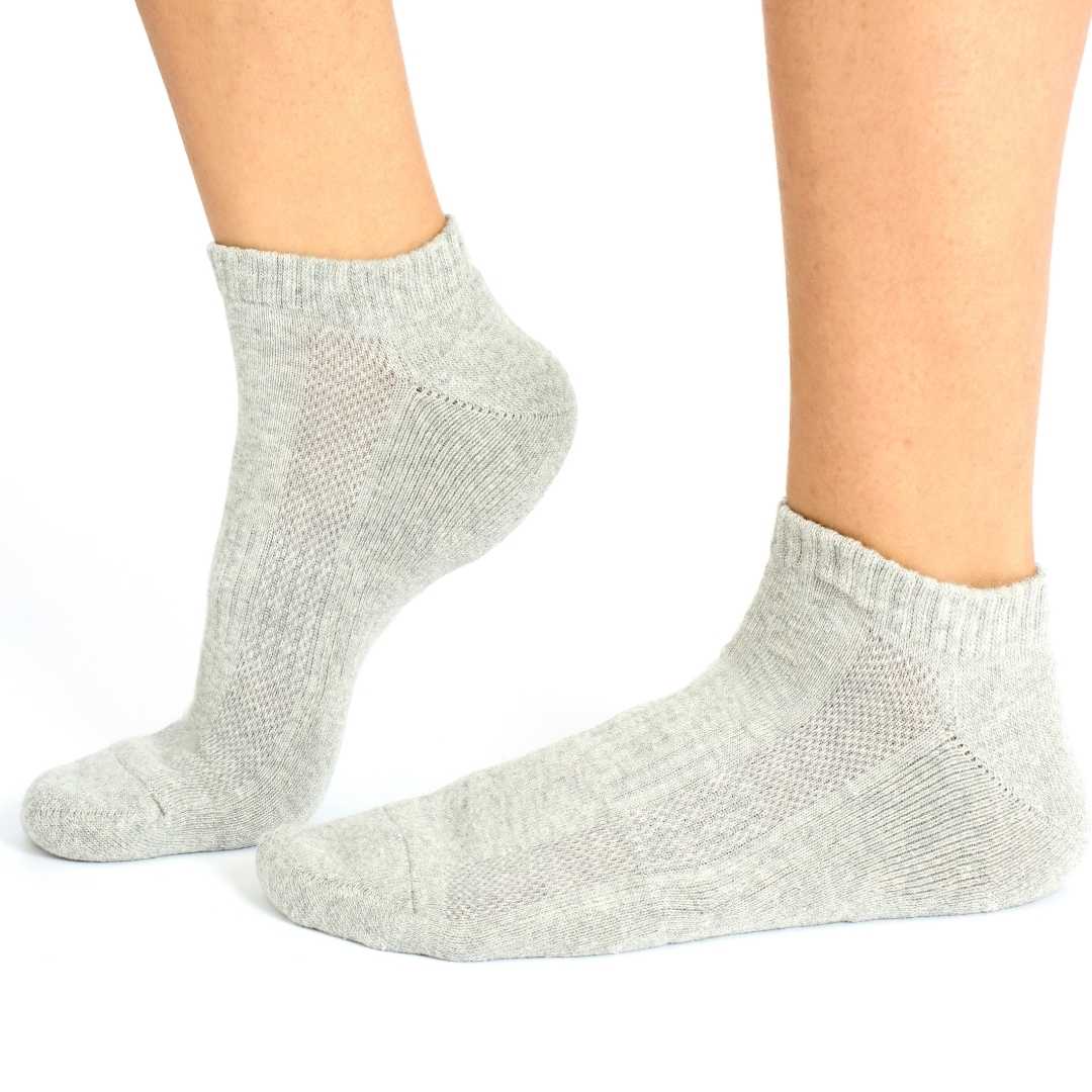 White | Black | Grey Sneaker Socks For Men and Women made from Pure Cotton 3 x PAIR