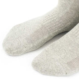 Close-up of gray cotton sneaker socks