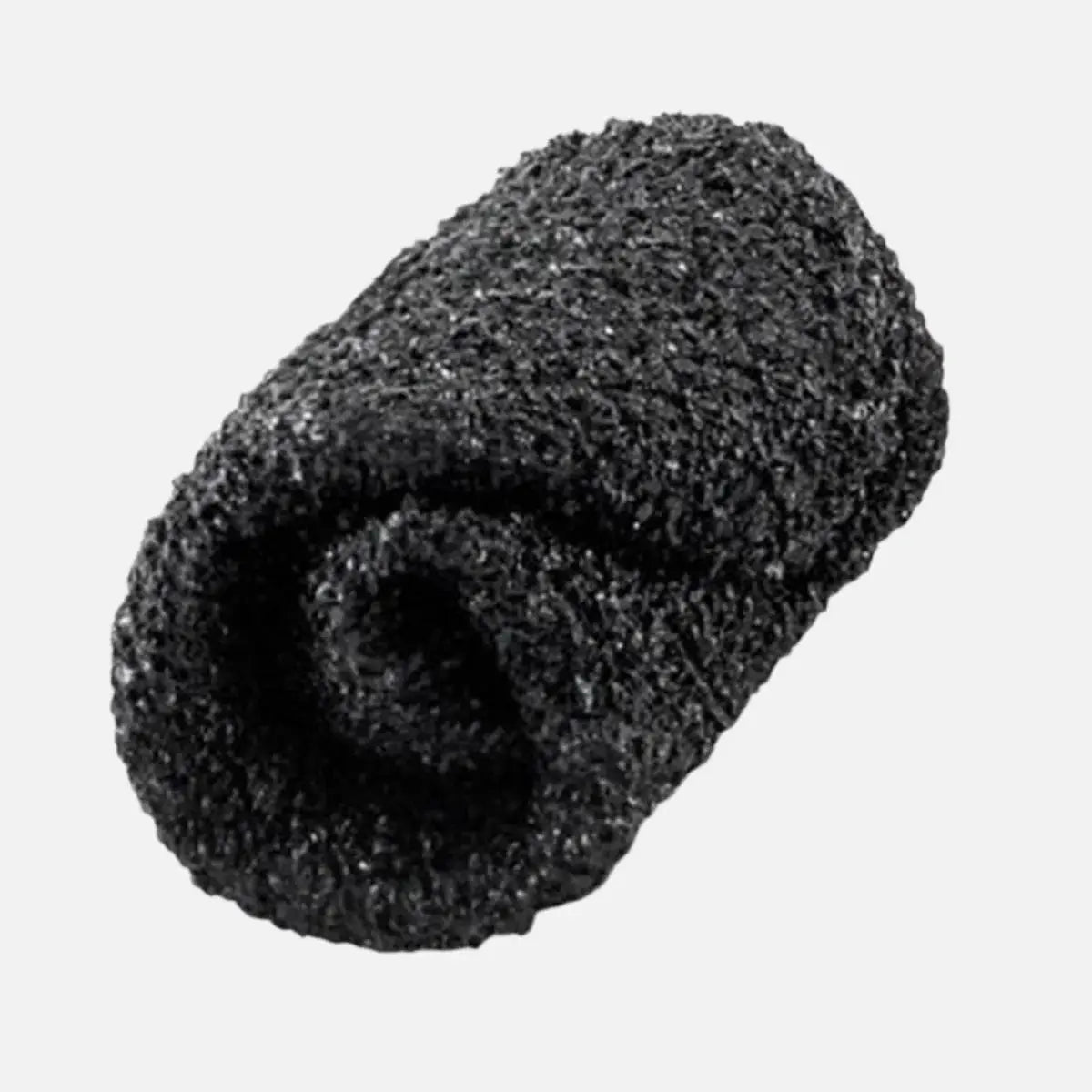 Rolled DIRTS barefoot sock, black textured material