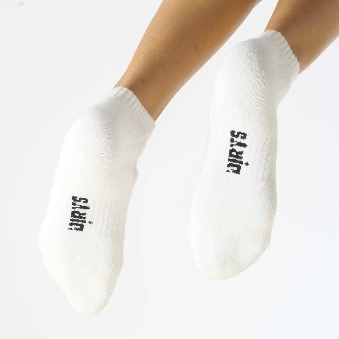 White | Black | Grey Sneaker Socks For Men and Women made from Pure Cotton 3 x PAIR