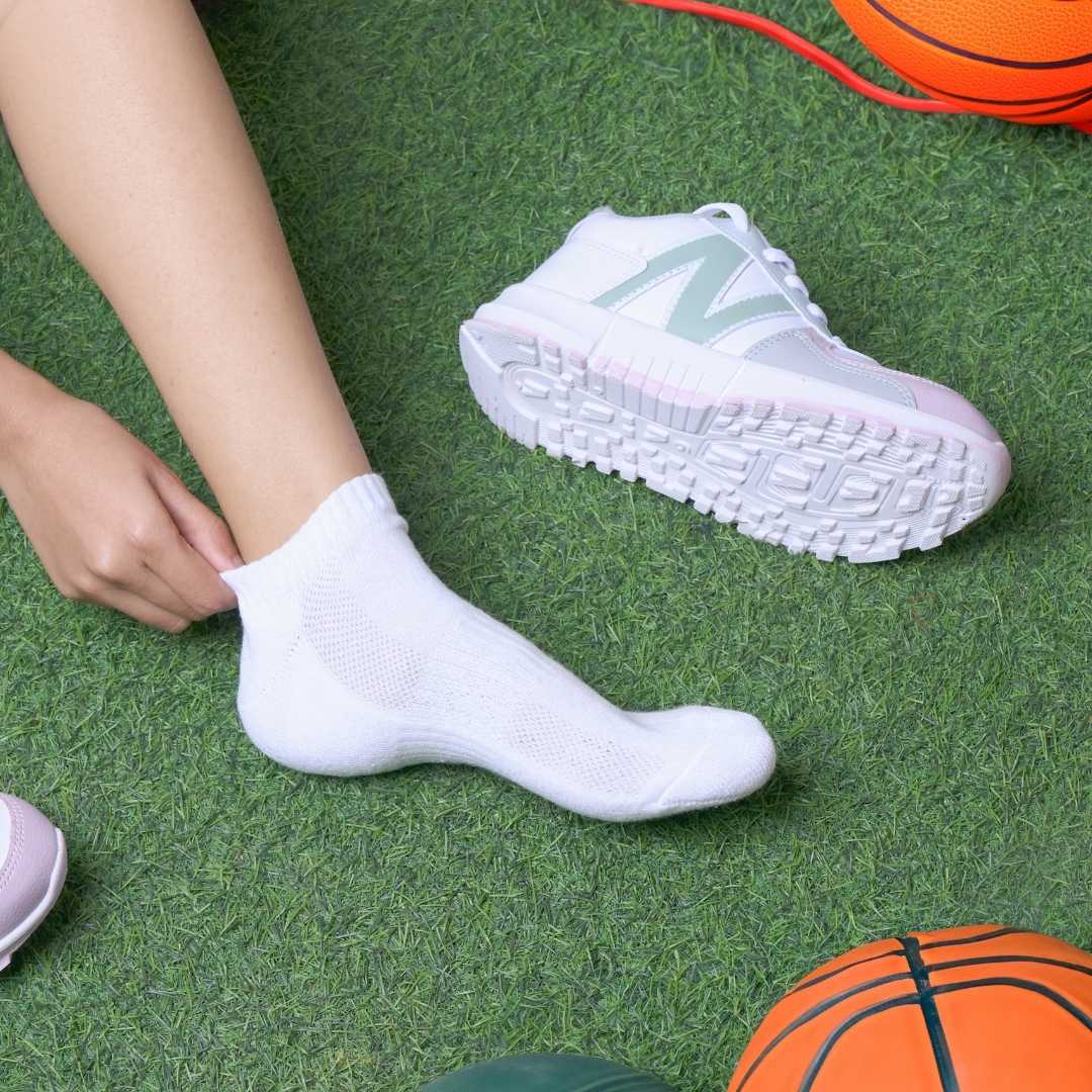 White Sneaker Socks For Men and Women made from Pure Cotton 3 x PAIR