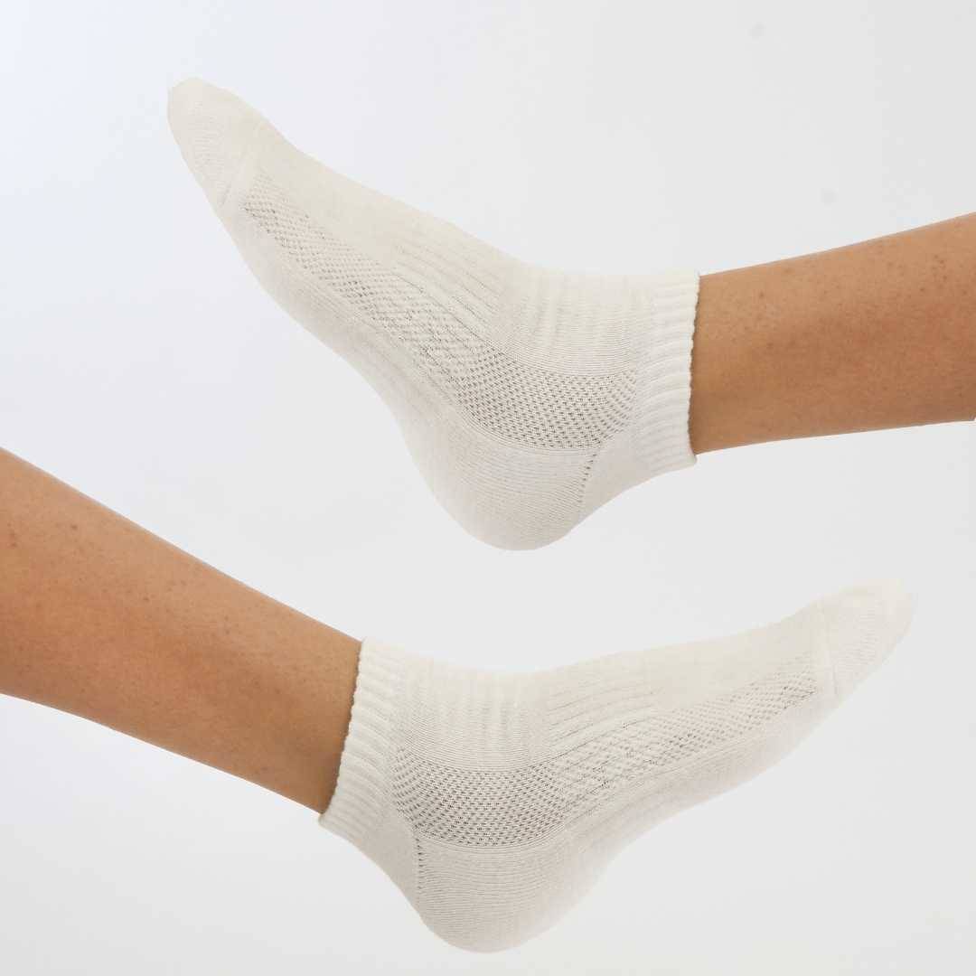 White | Black | Grey Sneaker Socks For Men and Women made from Pure Cotton 3 x PAIR