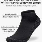 Comfort and protection of DIRTS Black Barefoot Sock Shoes