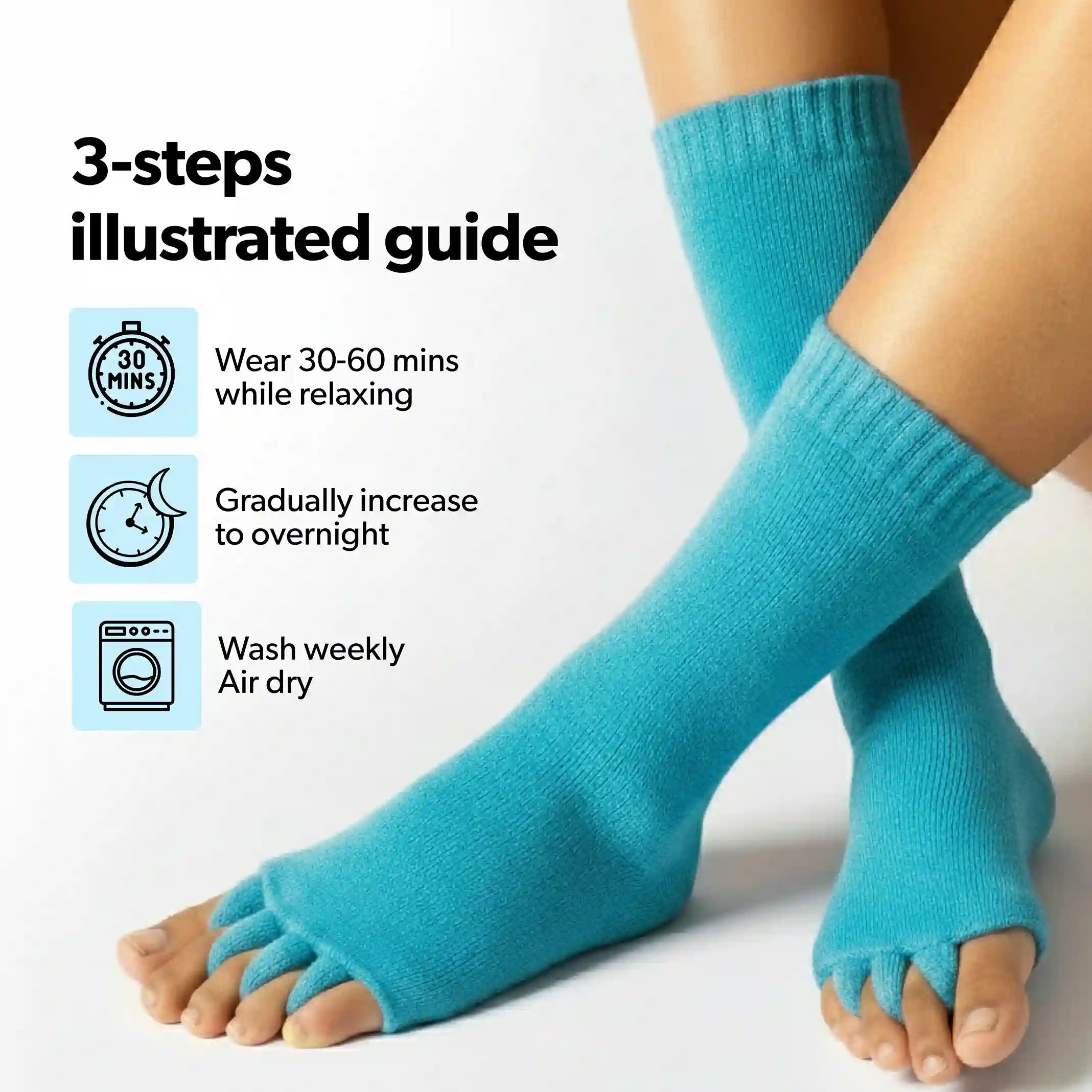 DIRTS Grey Foot Alignment Socks for Bunion, Plantar Fasciitis