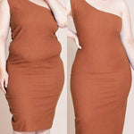 Before and after in dress with shaper panty
