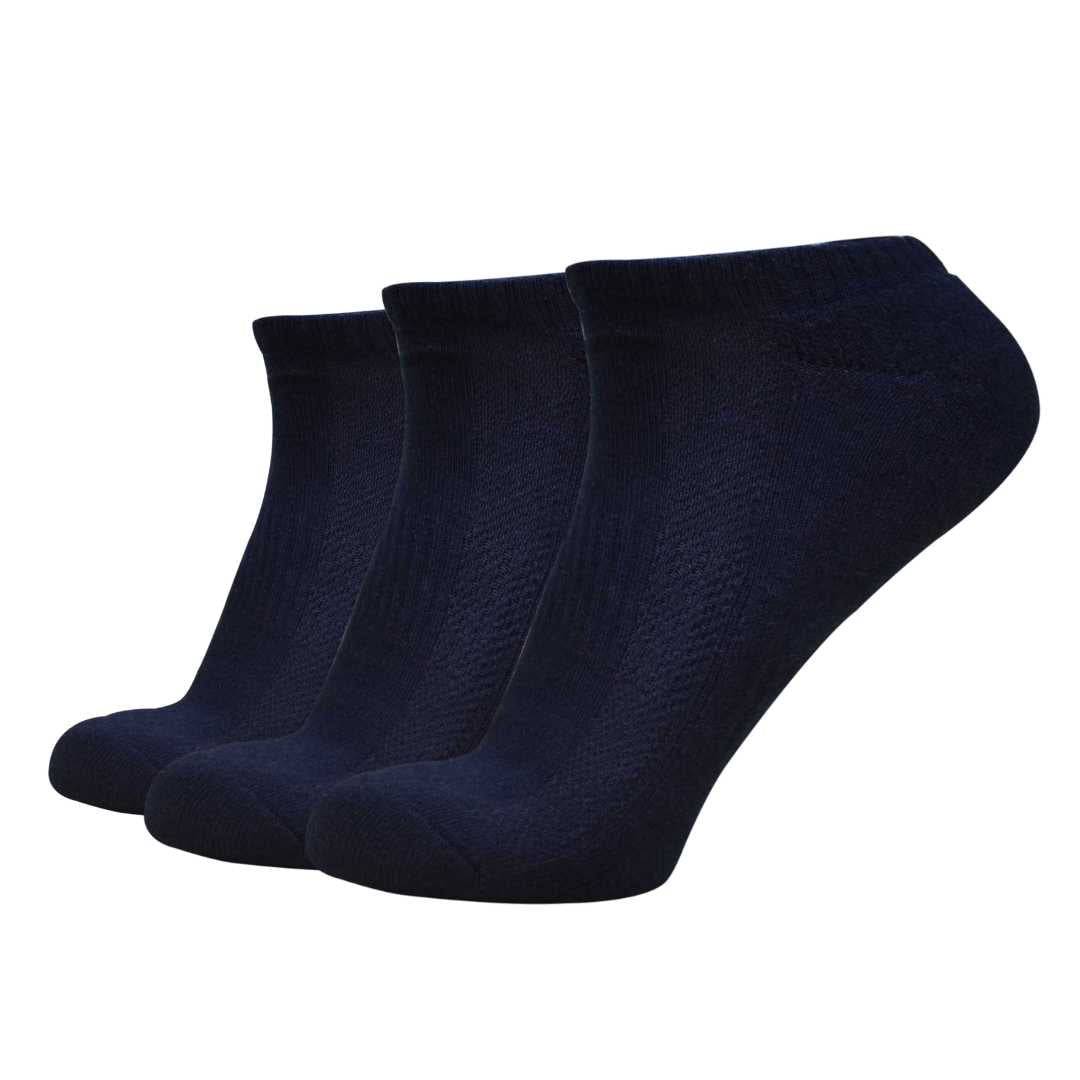 Black Sneaker Socks For Men and Women made from Pure Cotton 3 x PAIR